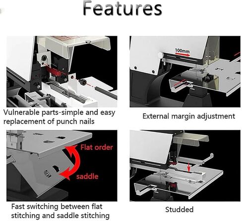 Electric Stapler Rapid,Metal Desktop Stapler,9-Speed Desktop Automatic Binding Machine with Foot Switch,for Documents,Books,Reports,Papers doublehead in Saudi Arabia