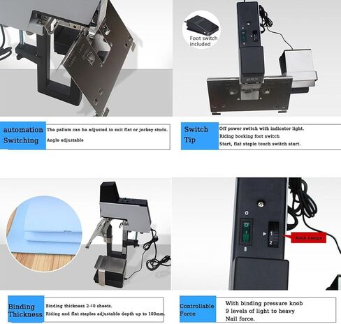 Electric Stapler Rapid,Metal Desktop Stapler,9-Speed Desktop Automatic Binding Machine with Foot Switch,for Documents,Books,Reports,Papers doublehead in Saudi Arabia