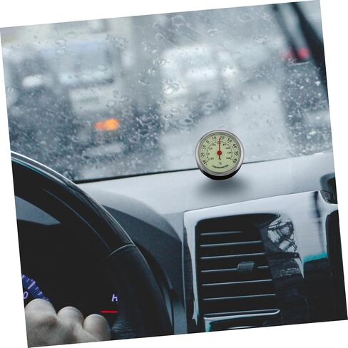 Car Thermometer with Dual Interior and Exterior Temperature Display Luminous Dashboard Gauge for Cars Self Adhesive Compact Window Thermometer for Outdoor Activities and Vehicle in Saudi Arabia