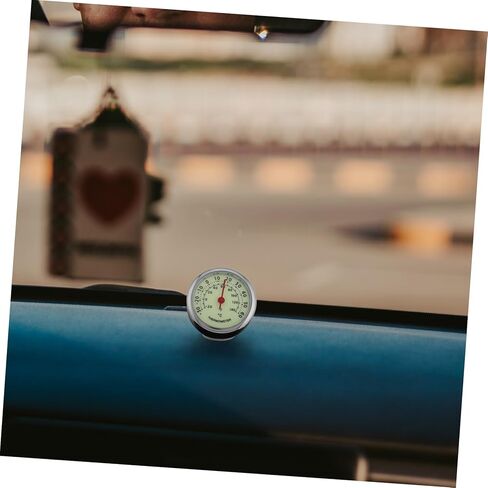 Car Thermometer with Dual Interior and Exterior Temperature Display Luminous Dashboard Gauge for Cars Self Adhesive Compact Window Thermometer for Outdoor Activities and Vehicle in Saudi Arabia