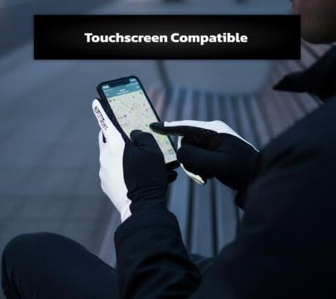 ReflecToes Reflective Running Gloves - Touchscreen - Lightweight Hi Vis Winter Running Gear Cold Weather Jogging at Night in Kuwait