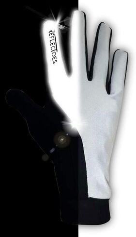 ReflecToes Reflective Running Gloves - Touchscreen - Lightweight Hi Vis Winter Running Gear Cold Weather Jogging at Night in Kuwait