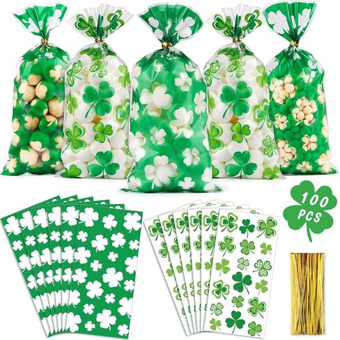 QTDS Valentines Cellophane Treat Bags - 150 Pcs Valentines Gift Bags for Kids Class - Valentines Day Goodie Candy Bags, Clear Plastic Goodie Bags for Valentines Party Favors in Saudi Arabia