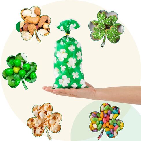 QTDS Valentines Cellophane Treat Bags - 150 Pcs Valentines Gift Bags for Kids Class - Valentines Day Goodie Candy Bags, Clear Plastic Goodie Bags for Valentines Party Favors in Saudi Arabia