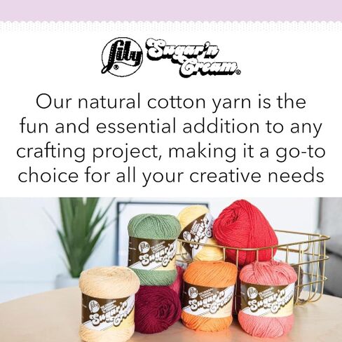 خيوط Lily Sugar 'N Cream The Original Ombre، 2 أونصة، قياس 4 متوسط، 100% قطن، كرة الشاطئ زرقاء - غسيل وتجفيف في الغسالة in Saudi Arabia