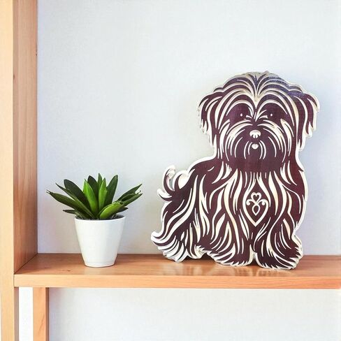 Handmade Wooden Shih Tzu Carving – Animals/Dog in Saudi Arabia