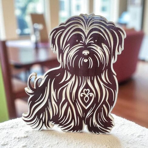 Handmade Wooden Shih Tzu Carving – Animals/Dog in Saudi Arabia