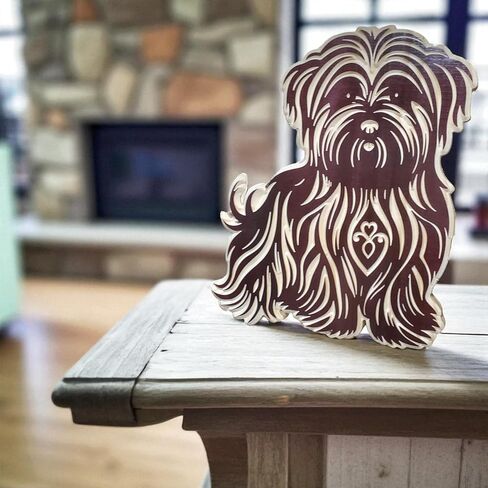 Handmade Wooden Shih Tzu Carving – Animals/Dog in Saudi Arabia
