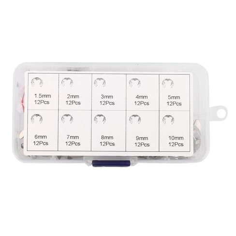Generic 120 قطعة 304 الفولاذ المقاوم للصدأ E كليب غسالة تشكيلة أطقم حلقة الاحتفاظ بحلقة إحكام لقفل العمود M1.5-M10 in Kuwait
