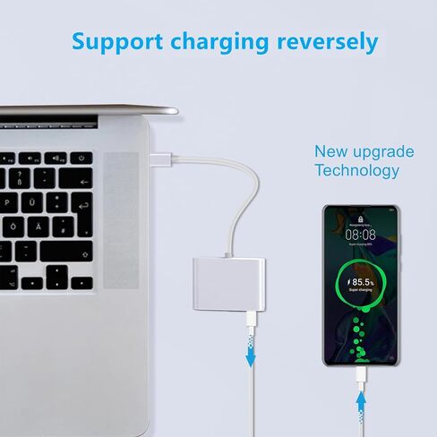 محول USB C إلى HDMI لجهاز iPhone 17، محول USB-C رقمي AV متعدد المنافذ، PD 100W، 4K 60 هرتز وUSB3.1، نوع C إلى HDMI متوافق مع iPhone 17، MacBook Pro، Ipad Pro in Saudi Arabia