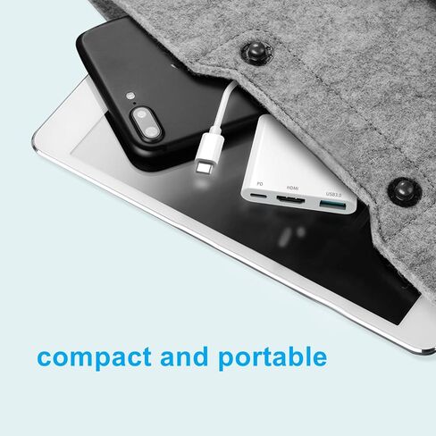 محول USB C إلى HDMI لجهاز iPhone 17، محول USB-C رقمي AV متعدد المنافذ، PD 100W، 4K 60 هرتز وUSB3.1، نوع C إلى HDMI متوافق مع iPhone 17، MacBook Pro، Ipad Pro in Saudi Arabia