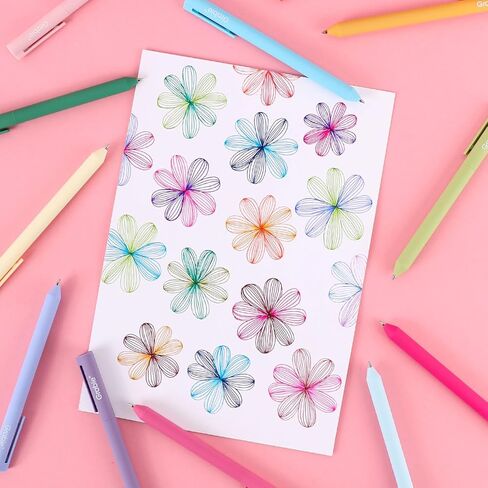 Grabie Retractable Colorful Gel Pens, Perfect for Vibrant Colored Writing and Sketching, Quick Dry Colored Gel Pens, 0.7 mm, Smooth Writing for Journaling and Note Taking, Pack of 20 in Saudi Arabia