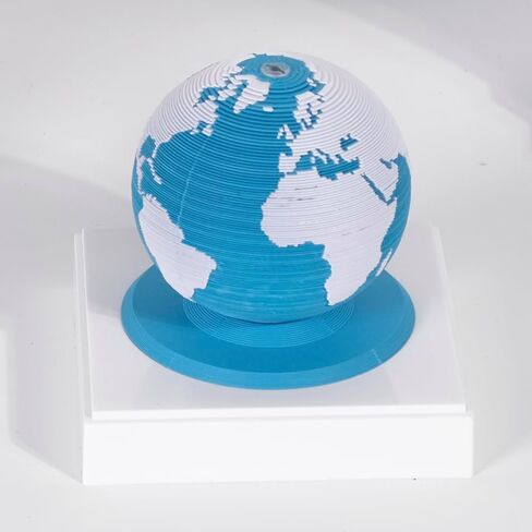 Desk Calendar 2026 3D Earth Time Piece Tear Away Memo Pad with Inspirational Daily Notes, 365-Day Paper Sculpture Planning Calendar with Plastic Base & Clear Box Cover for Christmas & New Year Gifts in Saudi Arabia