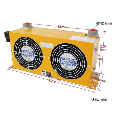 AH0608TL-CA 60L/min Flow Radiator Oil Cooler Heat Exchanger Air Cooler Plate Pin Radiator Hydraulic System Rapid Reduce Temperature(AC380V) in Saudi Arabia