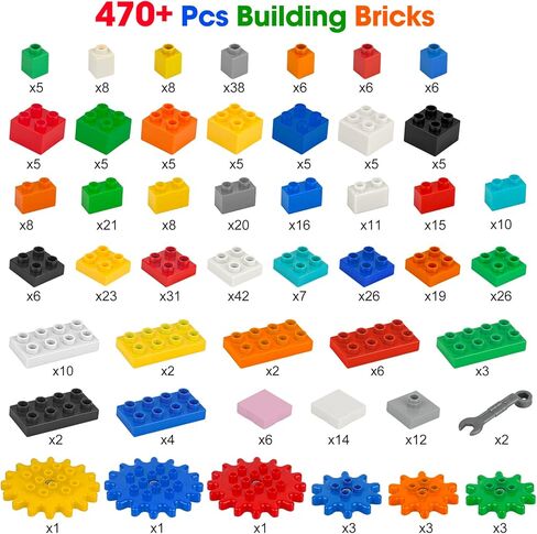 MIMAX Customize Building Block Wall, 470+ PCS Activity Wall Mount Toys Bricks with Self Adhesive Baseplate 8PCS (20"x10") for All Major Brands, Art Build On Table Wall, Gray in Saudi Arabia