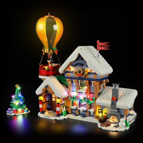 مجموعة إضاءة BRIKSMAX 2.0 متوافقة مع مجموعات بناء مكاتب بريد سانتا من Lego Icons - مجموعات إضاءة LED (الملحقات فقط)، تقنية إخفاء الكابلات للعرض والهدايا وهواة الجمع in Kuwait