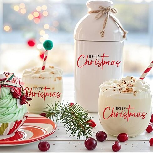 ملصقات عيد ميلاد سعيد لصنع البطاقات، شارات الفينيل كلمة عيد ميلاد سعيد للحرف اليدوية وحقيبة الهدايا والهدايا وسجلات القصاصات (Merry140) in Kuwait