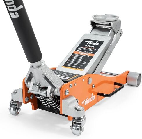 TONDA Floor Jack, Low Profile 2 Ton Hydraulic Aluminum and Steel Car Jack with Dual Pump System, Rapid Lift, Blue in Saudi Arabia