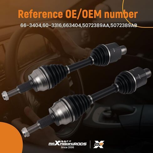 مجموعة عمود المحور الأمامي من maxpeedingrods لـ Dodge Ram 1500 2002-2010، لـ Ram 1500 2011، جانب السائق أو الراكب، استبدال # 5072389AA، 5072389AB in Kuwait