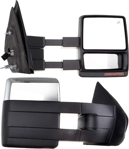 زوج مرايا السحب من Aintier مناسب لـ 1997-2003 لسيارة Ford For F150 القياسية الكابينة الممتدة مع تعديل الطاقة بدون تسخين ولا ضوء إشارة الانعطاف، مرايا سحب سوداء in Saudi Arabia