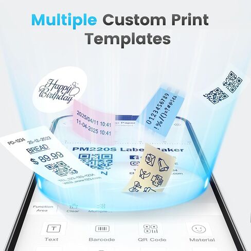 POLONO Genuine Thermal Labels for PM220S Label Makers, 1.57"x1.18" (40x30mm) Thermal Label, Waterproof, Multi-Purpose Self-Adhesive Labels for Small Bussiness, Office, School, 230 Labels/Roll (White) in Kuwait