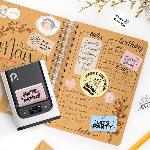 POLONO Genuine Thermal Labels for PM220S Label Makers, 1.57"x1.18" (40x30mm) Thermal Label, Waterproof, Multi-Purpose Self-Adhesive Labels for Small Bussiness, Office, School, 230 Labels/Roll (White) in Kuwait