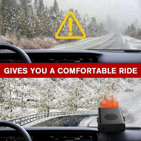 Car Heater, 12V Car Heater That Plugs Into Cigarette Lighte, Portable Car Heaters for Vehicle, 2 in 1 Heating & Cooling Fast Windshield Defrost Defogger in Saudi Arabia
