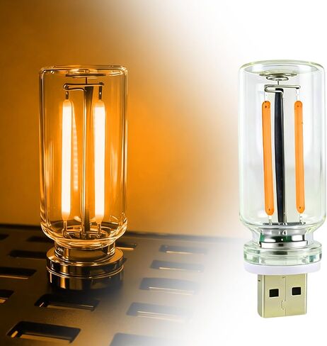 ضوء USB للسيارة قابل للتحكم باللمس، إضاءة محيطة داخلية من الزجاج العتيق، مصابيح داخلية محمولة للسيارة، مثالية لديكورات العطلات، وغرف النوم، وسيناريوهات التخييم in Kuwait