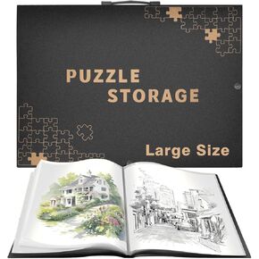 Extra Large Puzzle Storage Folder Keeper for 500/1000Pcs,24Pockets Puzzles Album Organize Finished Puzzles,HD Film Sleeves,Gift for Jigsaw Enthusiasts,by DolphinH+ in Saudi Arabia