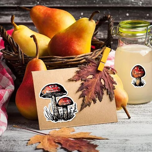 GLOBLELAND Ferns Mushrooms Clear Stamps for DIY Scrapbooking Mushroom Plants Silicone Stamp Seals Transparent Stamps for Cards Making Photo Album Journal Home Decoration 6.3×4.33inch in Kuwait