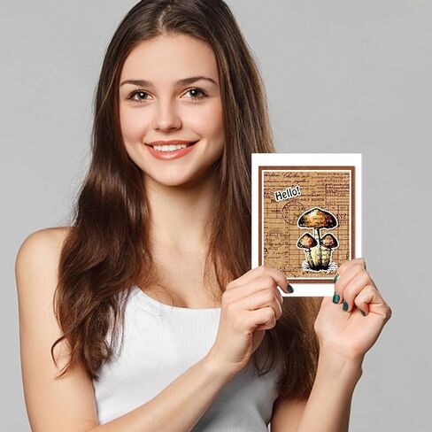 GLOBLELAND Ferns Mushrooms Clear Stamps for DIY Scrapbooking Mushroom Plants Silicone Stamp Seals Transparent Stamps for Cards Making Photo Album Journal Home Decoration 6.3×4.33inch in Kuwait