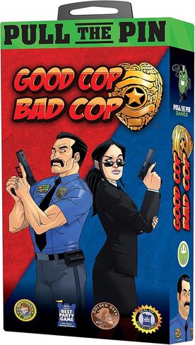 Pull the Pin Games Good Cop Bad Cop - ألعاب الطاولة وألعاب الورق من أجل متعة ملحمية - لعبة بطاقات الهوية المخفية - خصم اجتماعي سريع الخطى - سهلة التعلم - 4-8 لاعبين - لعبة عائلية حائزة على جوائز in Saudi Arabia