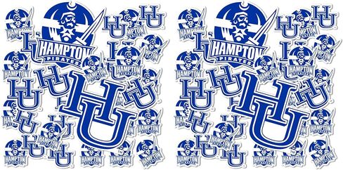 Hampton University Sticker Virginia Pirates Stickers Vinyl Decals Laptop Water Bottle Car Scrapbook T1 (Type 1-1) in Saudi Arabia