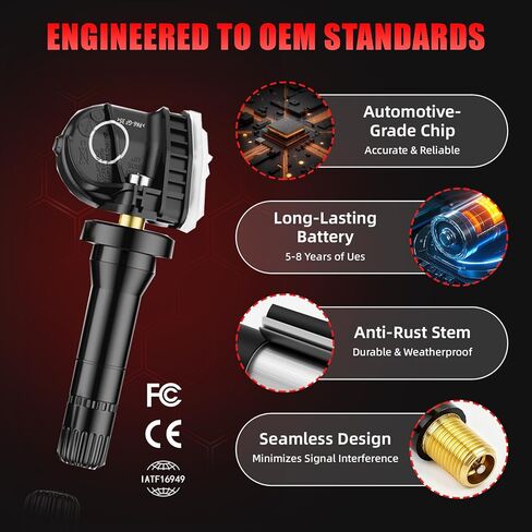 315 ميجا هرتز TPMS، مستشعر ضغط الإطارات المبرمج مسبقًا من Ford مناسب: Explorer(2015-2021)، F150(2015-2020)، F250/F350(2015-2021)، F250/F350 SD(2016-2024)، إيدج (2015-2024)، ترانزيت (2019-2021)، موستانج (2015-2023)(4 قطع) in Kuwait