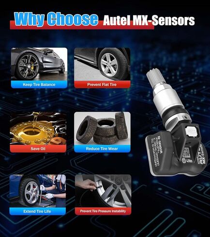 Autel TPMS Sensor 20pcs Mental Programmable MX Sensor OE-Level for 315MHz 433MHz Tire Pressure Work with TS408 TS508 TS601 TS608 MK808TS MS906TS ITS600 Press in in Saudi Arabia
