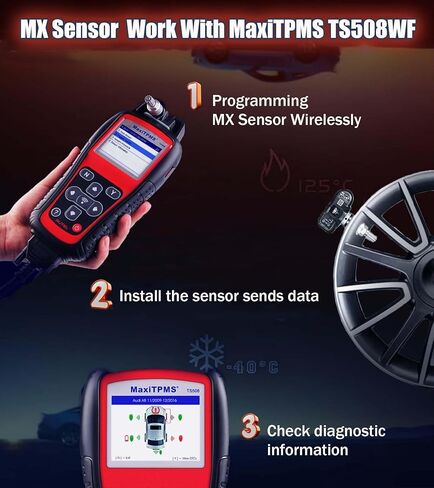 Autel TPMS Sensor 20pcs Mental Programmable MX Sensor OE-Level for 315MHz 433MHz Tire Pressure Work with TS408 TS508 TS601 TS608 MK808TS MS906TS ITS600 Press in in Saudi Arabia