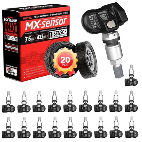 Autel TPMS Sensors 20 Pack Dual Frequency 315Mhz / 433Mhz Metal Stem Universal Tire Sensor Compatible with Autel TS900 TS401 TS408 TS501 TS508 TS601 TS608 MX808TS MS906TS ITS600 in Saudi Arabia