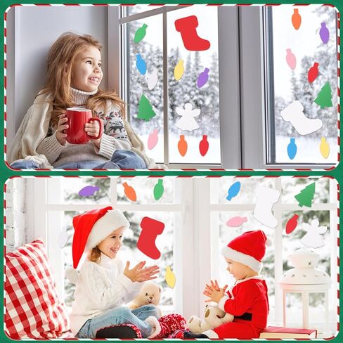 MixTeach 230 Pieces Christmas Paper Cutouts, Christmas Trees Stockings Light Bulbs Angel Cutouts Winter Paper Classroom Decor for Bulletin Board Wall Decor Xmas Holiday Party Supplies in Saudi Arabia