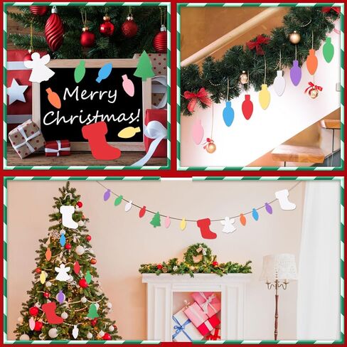 MixTeach 230 Pieces Christmas Paper Cutouts, Christmas Trees Stockings Light Bulbs Angel Cutouts Winter Paper Classroom Decor for Bulletin Board Wall Decor Xmas Holiday Party Supplies in Saudi Arabia