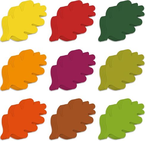 Geyee 108 Pcs Fall Leaf Cutouts for Bulletin Board Thanksgiving Classroom Paper Leaves Cutouts Die Cuts Decoration for DIY Kids Projects Autumn Craft School Party Decor(Fall Leaves) in Saudi Arabia