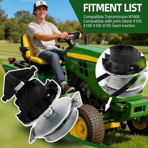 مجموعة البكرة الأساسية MIA13031 تناسب ناقل الحركة RT400 المتوافق مع جزازات طراز John Deere D105 E100 X105 X106 التي تحل محل MIA12481 GT79398-B GT79398-A، GT79398 in Kuwait