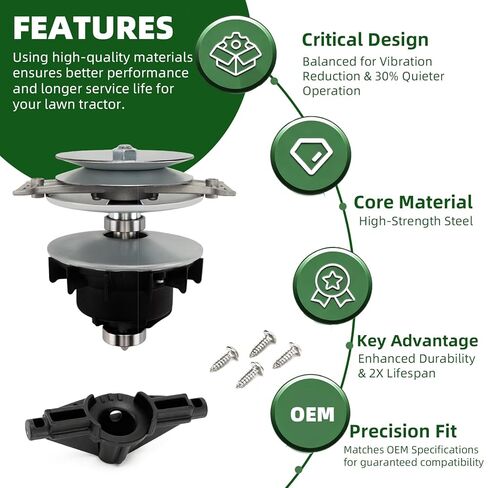 مجموعة البكرة الأساسية MIA13031 تناسب ناقل الحركة RT400 المتوافق مع جزازات طراز John Deere D105 E100 X105 X106 التي تحل محل MIA12481 GT79398-B GT79398-A، GT79398 in Kuwait
