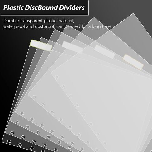 12 علامة تبويب فواصل Discbound فواصل مخطط حجم الرسالة 8.5 * 11 بوصة 11 قرص مخطط ملزمة لوازم فواصل مؤشر فارغة شفافة لأجهزة الكمبيوتر المحمولة Discbound مكتب اجتماع دفتر الكلية in Kuwait