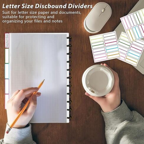12 علامة تبويب فواصل Discbound فواصل مخطط حجم الرسالة 8.5 * 11 بوصة 11 قرص مخطط ملزمة لوازم فواصل مؤشر فارغة شفافة لأجهزة الكمبيوتر المحمولة Discbound مكتب اجتماع دفتر الكلية in Kuwait