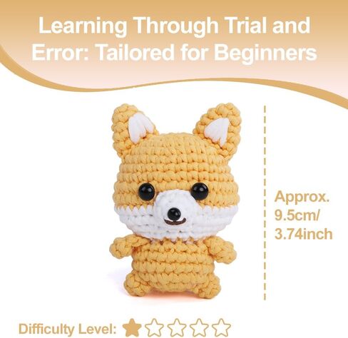 Crochet Kit for Beginners - Amigurumi Animal Crochet Kit with Video Tutorial | Complete DIY Starter Kit for Adults, Teens & Kids | Creative Craft Gift for Handmade Doll Making (White Duck) in Saudi Arabia