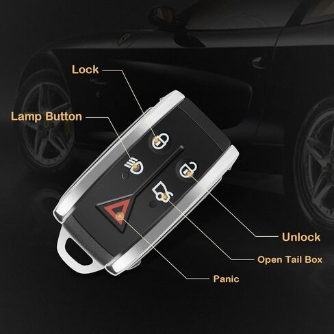 1 X Keyless Entry Remote Key Fob for Jaguar for XF for Jaguar for XFR for Jaguar for XK for Jaguar for XKR 2007-2012 ADP12514701S -315 Mhz in Saudi Arabia