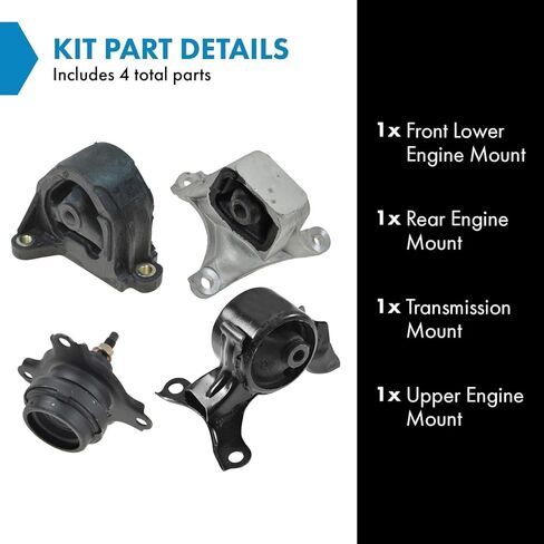 TRQ Hydraulic Engine Motor Mount Pair LH RH Sides Compatible with Chrysler Dodge Jeep in Kuwait