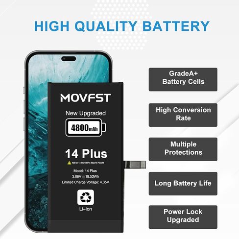 Replacement Battery for iPhone 8 Plus,Li-ion Polymer 5000mAh High Capacity Battery Fit for iPhone 8 Plus Model A1864 A1897 A1898 with Repair Tool Kits in Saudi Arabia