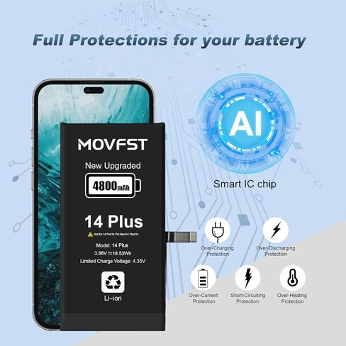 Replacement Battery for iPhone 8 Plus,Li-ion Polymer 5000mAh High Capacity Battery Fit for iPhone 8 Plus Model A1864 A1897 A1898 with Repair Tool Kits in Saudi Arabia