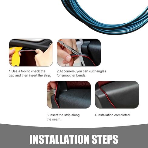 33FT Electroplated Car Interior Moulding Trim Strip, Flexible Decor Molding Door Panel Gap Trim Strip, Dashboard Pinstriping Filler Insert Strips with Tool, DIY Garnish for Cars SUVs (Purple) in Saudi Arabia